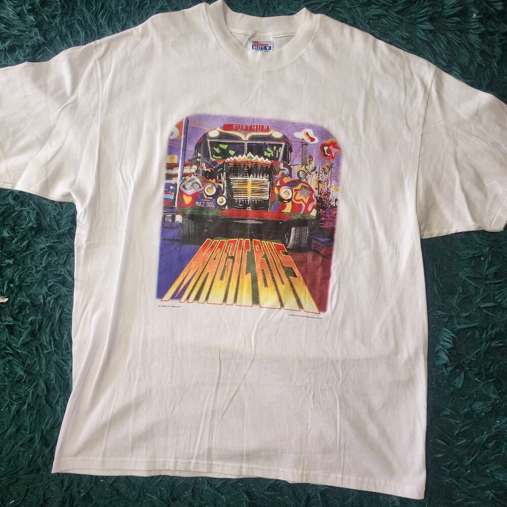 Vintage Magic Bus Furthur Tee Psychedelic Grateful Dead Style Shirt XXL